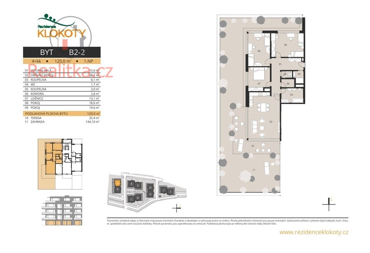 Byt 4+kk · 120 m² · Tábor Klokoty - 4