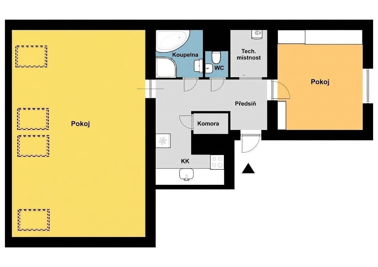 2+1, Za Poštou, Praha - Strašnice, 87 m² - 2