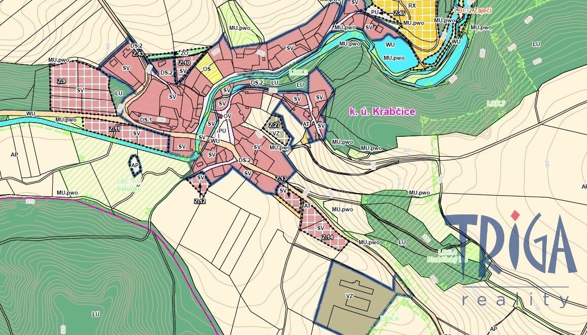 Prodej pozemek pro bydlení - Dolany Krabčice, 6 552 m² - 5