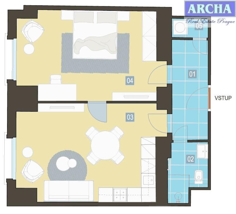 2+kk, Koněvova, Praha, 65 m²