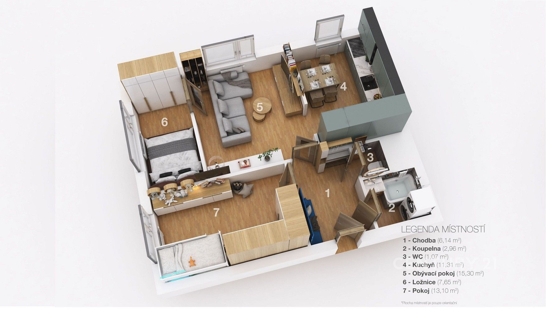 3+1, Liberec - Liberec XIV-Ruprechtice, Liberecký kraj, 58 m² - 2