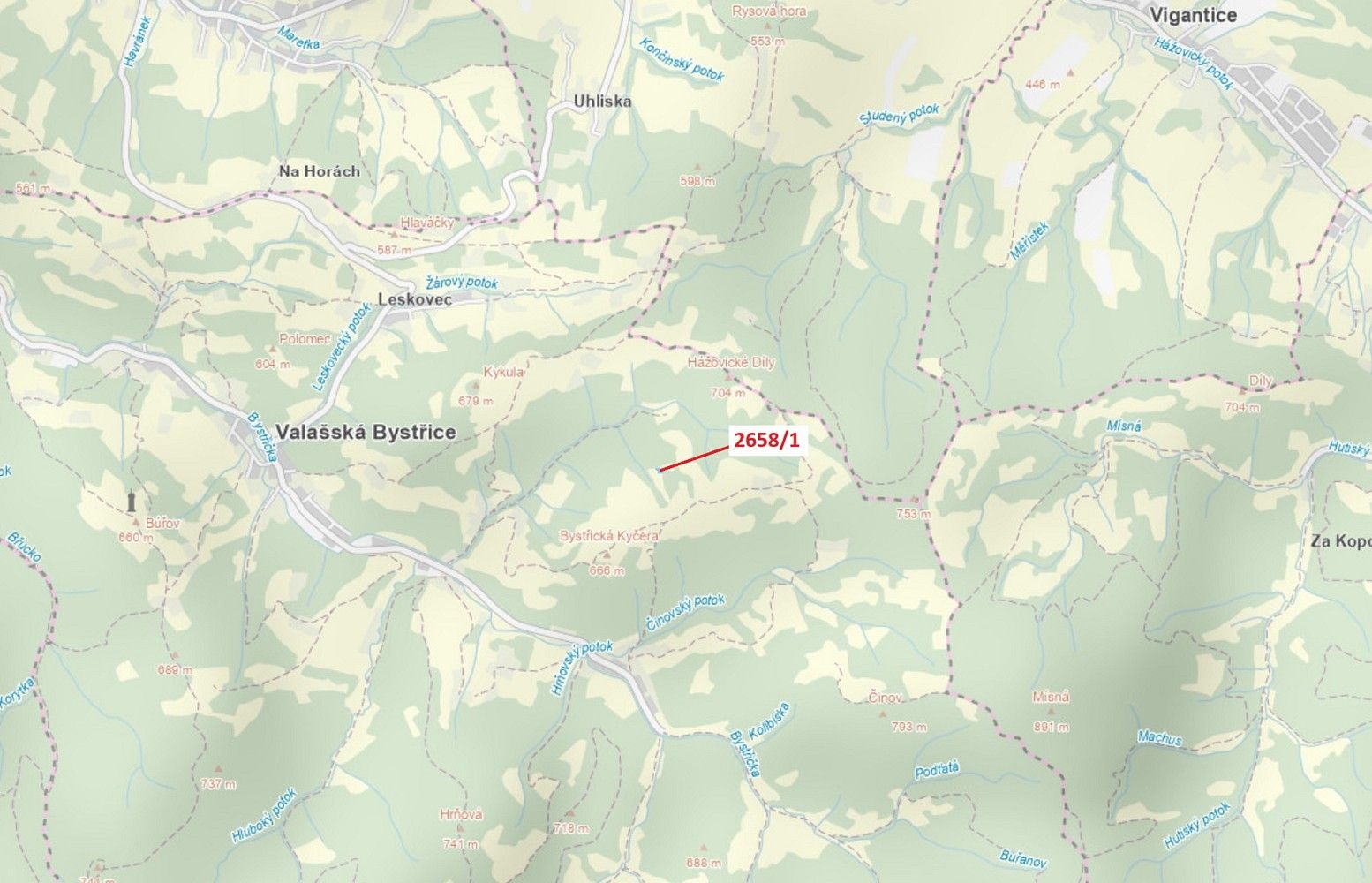 Louka, 749 m²