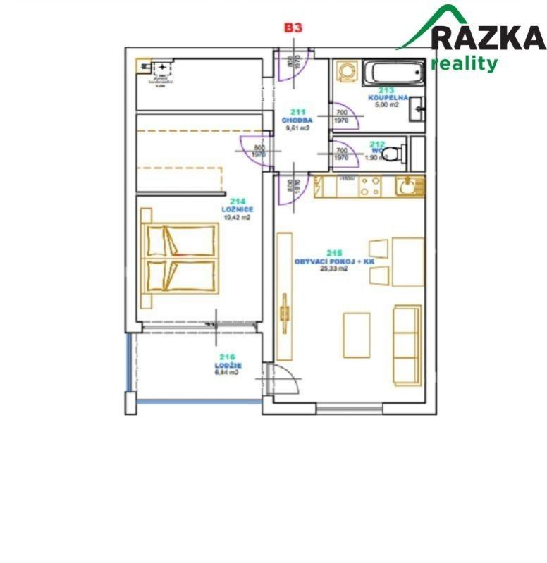 Prodej byt 3+1 - Klatovy, 64 m²