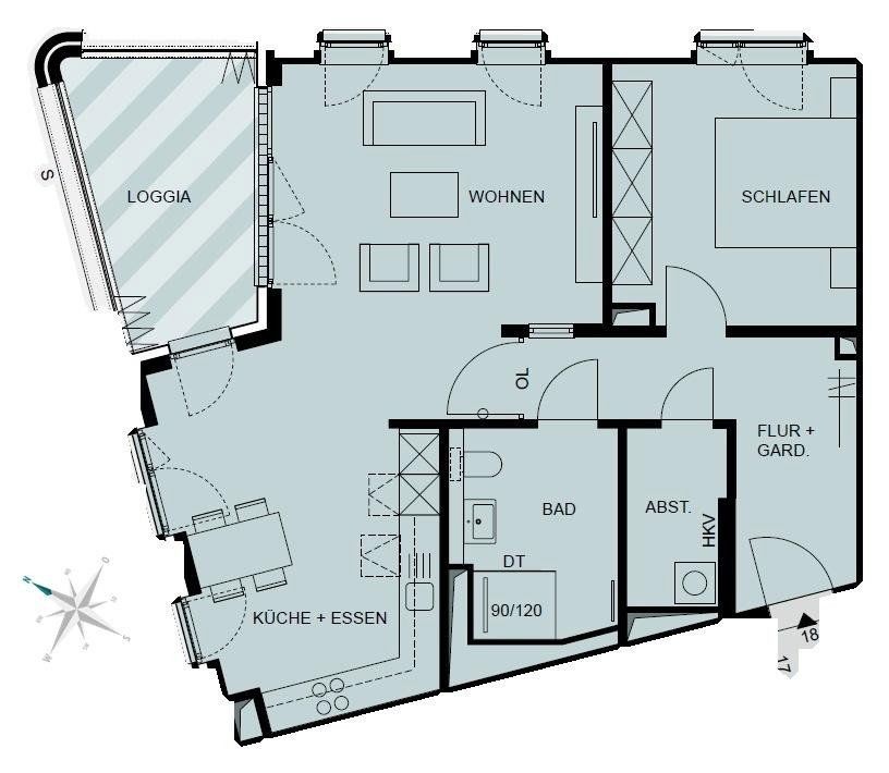 2+1, Lübeck Burgtor/Stadtpark Schleswig-Holstein 23564, 81 m² - 2