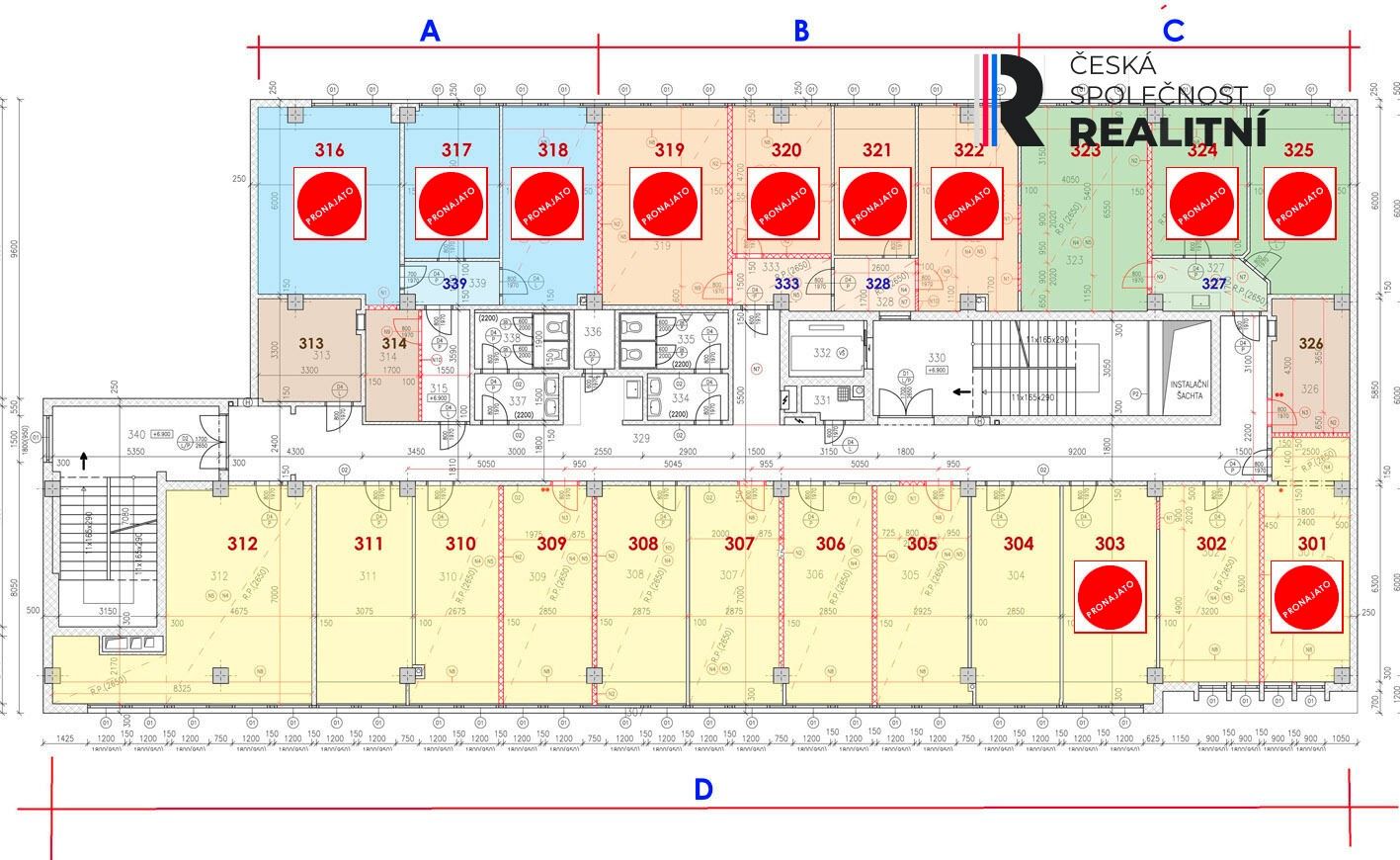 Pronájem kancelář - Kvítková, Zlín, 18 m²