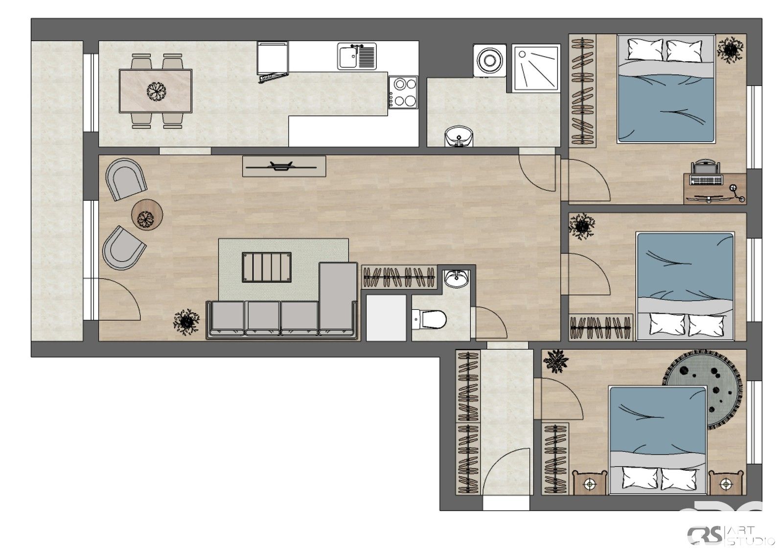 Byt 4+1 · 93 m² · Vašatova 3218, Kladno - 3