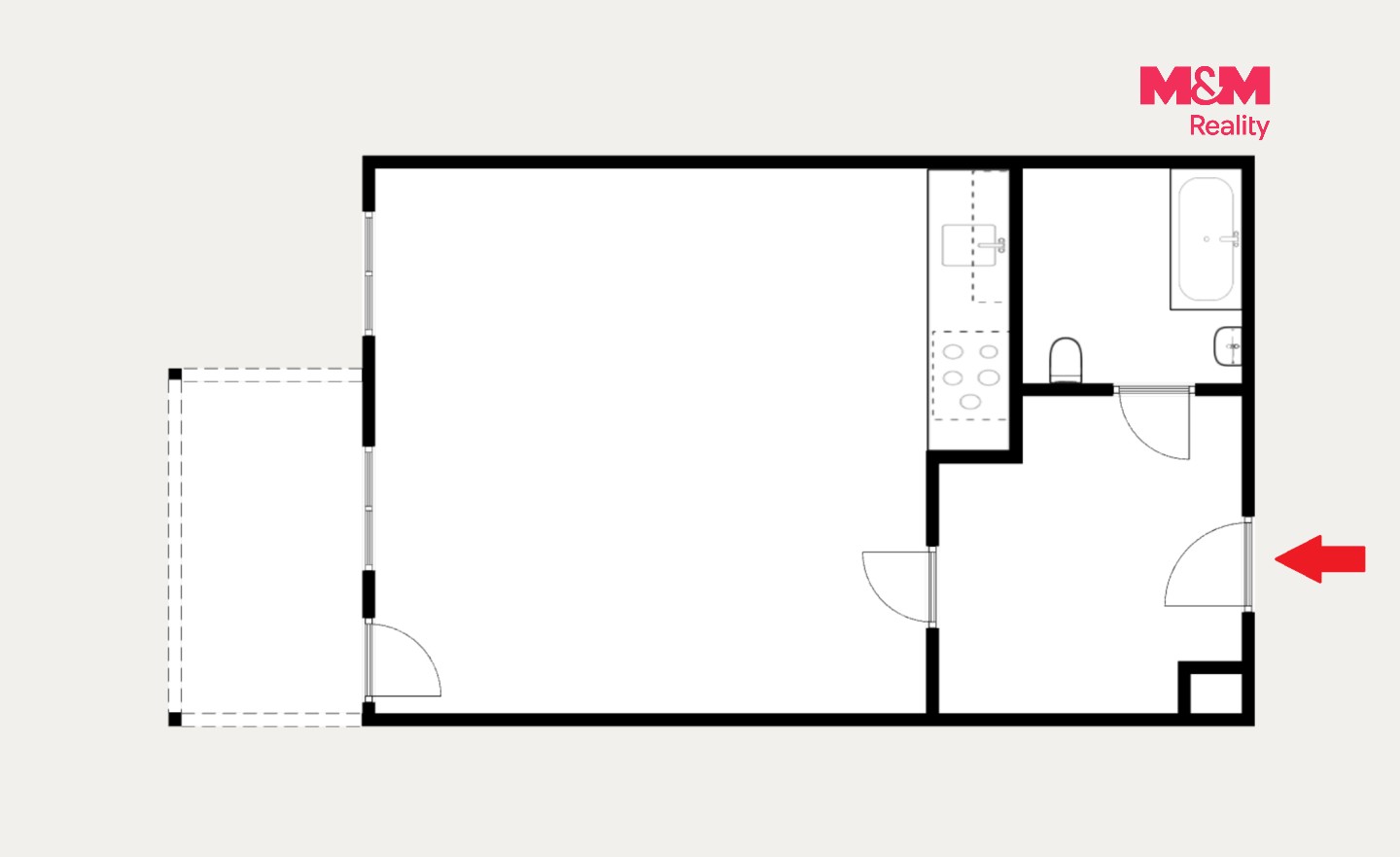 Prodej byt 1+kk - Boloňská, Praha, 33 m² - 5
