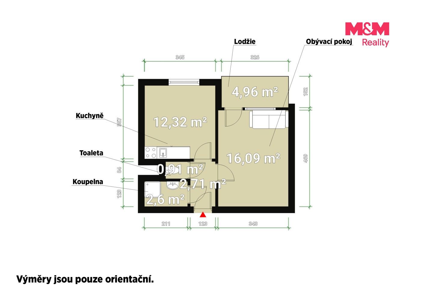 Byt 1+1 · 34 m² · Čermákova, Plzeň - 4
