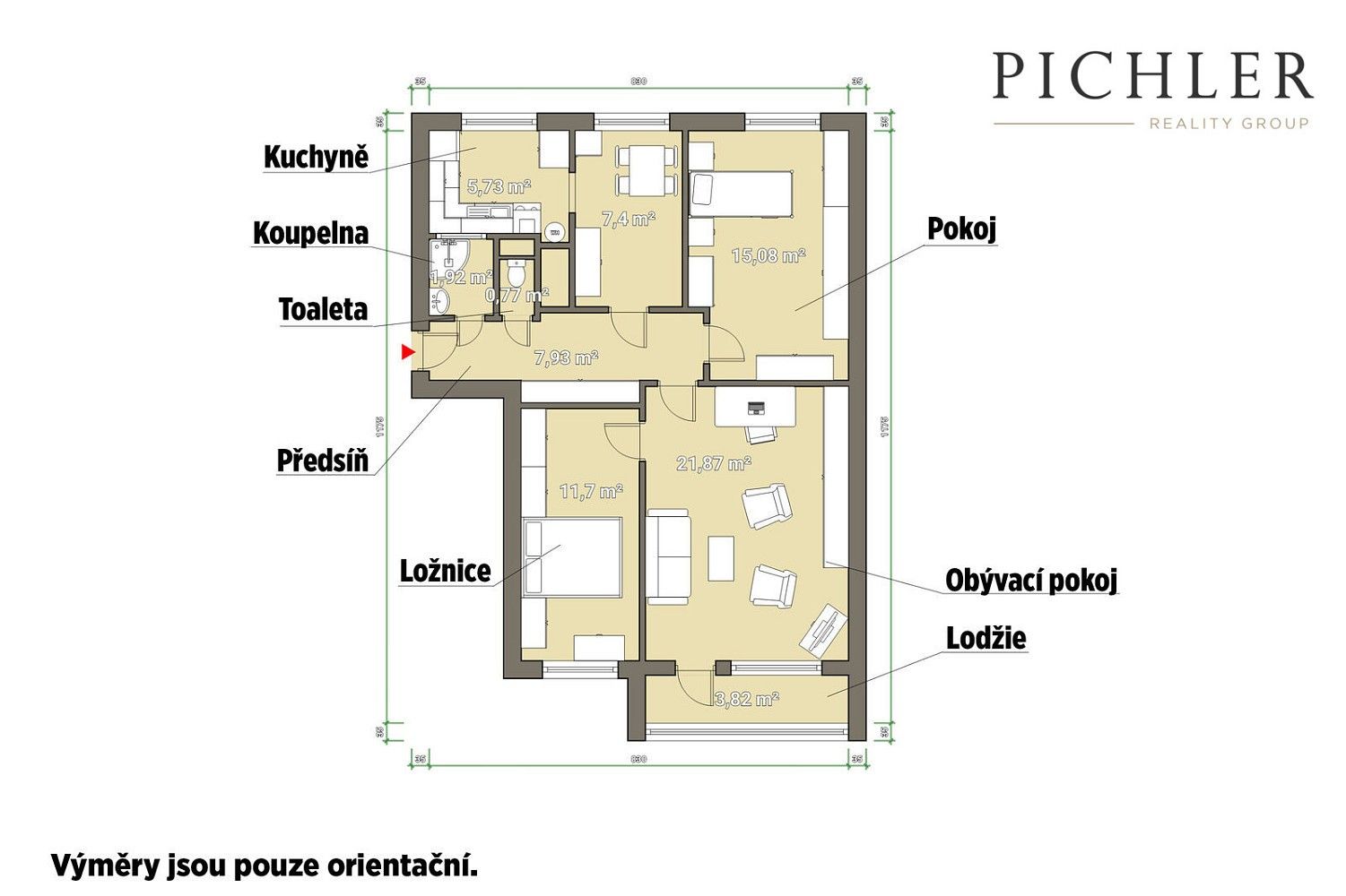 3+1, Nad Přehradou, Plzeň - Litice, 73 m² - 2