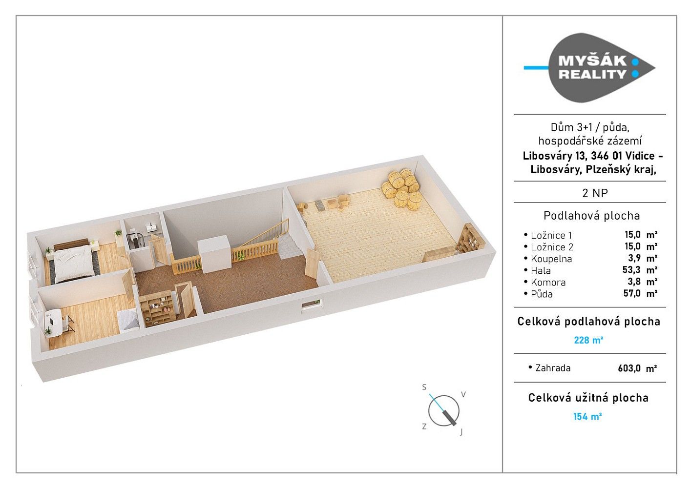 Chalupa · 154 m² · Vidice - Libosváry, okres Domažlice, Plzeňský kraj - 3