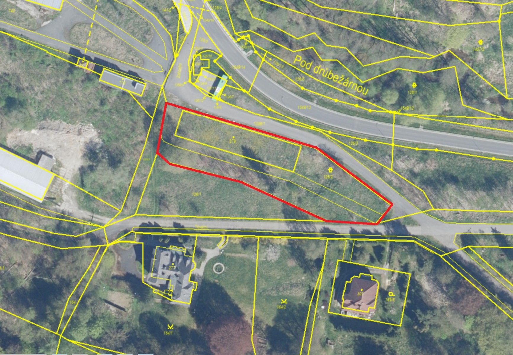 Prodej komerční pozemek - Tovární, Plesná, 2 567 m²