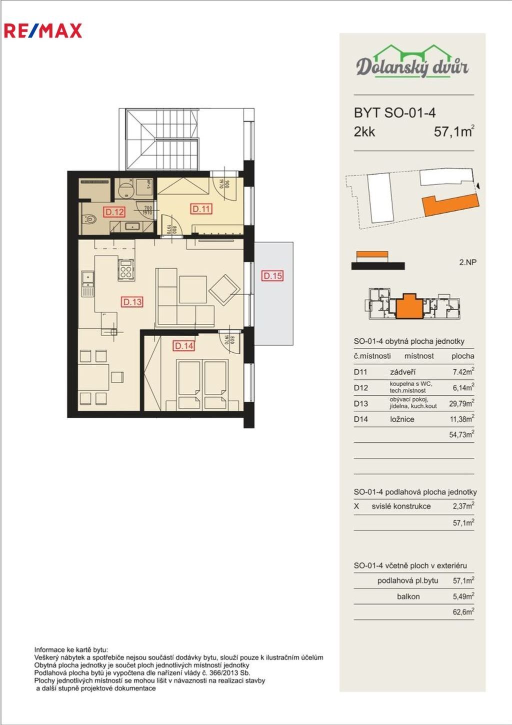 Prodej byt 2+kk - Dolany, 63 m²