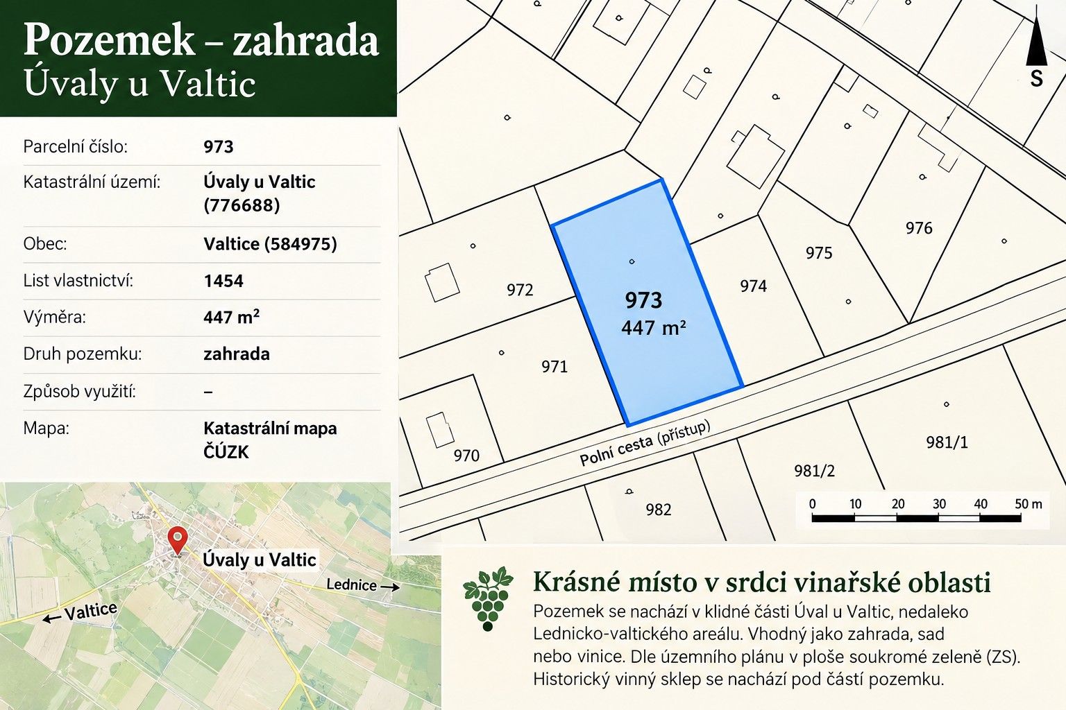 Zahrady, Valtice - Úvaly u Valtic, Jihomoravský kraj - 1