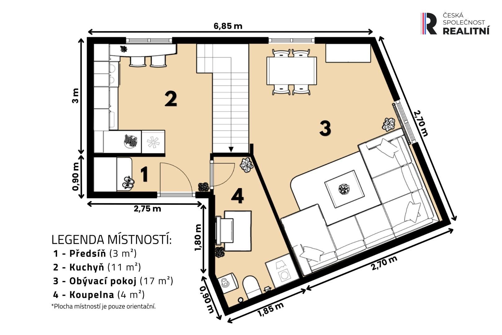 Byt 3+kk · 72 m² · Kodaňská 319, Praha Vršovice - 3