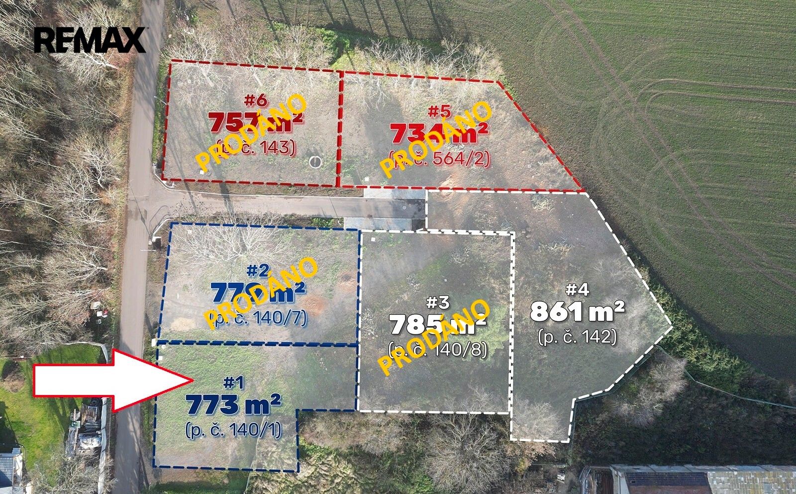 Pozemky pro bydlení, Lišnice, 773 m² - 1