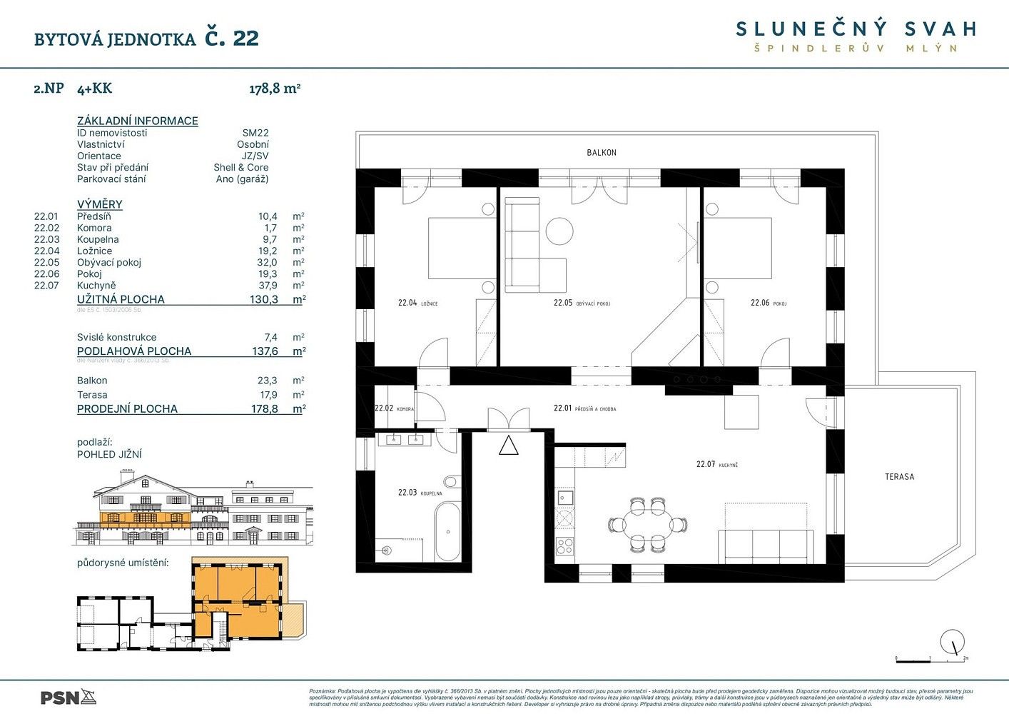4+kk, Špindlerův Mlýn - Bedřichov, okres Trutnov, Královéhradecký kraj, 130 m² - 2