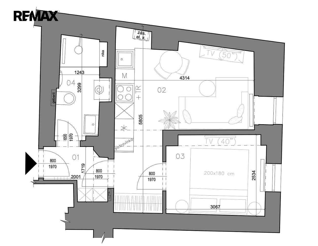 Byt 1+kk · 33 m² · Podolská, Praha 4 - Podolí - 4