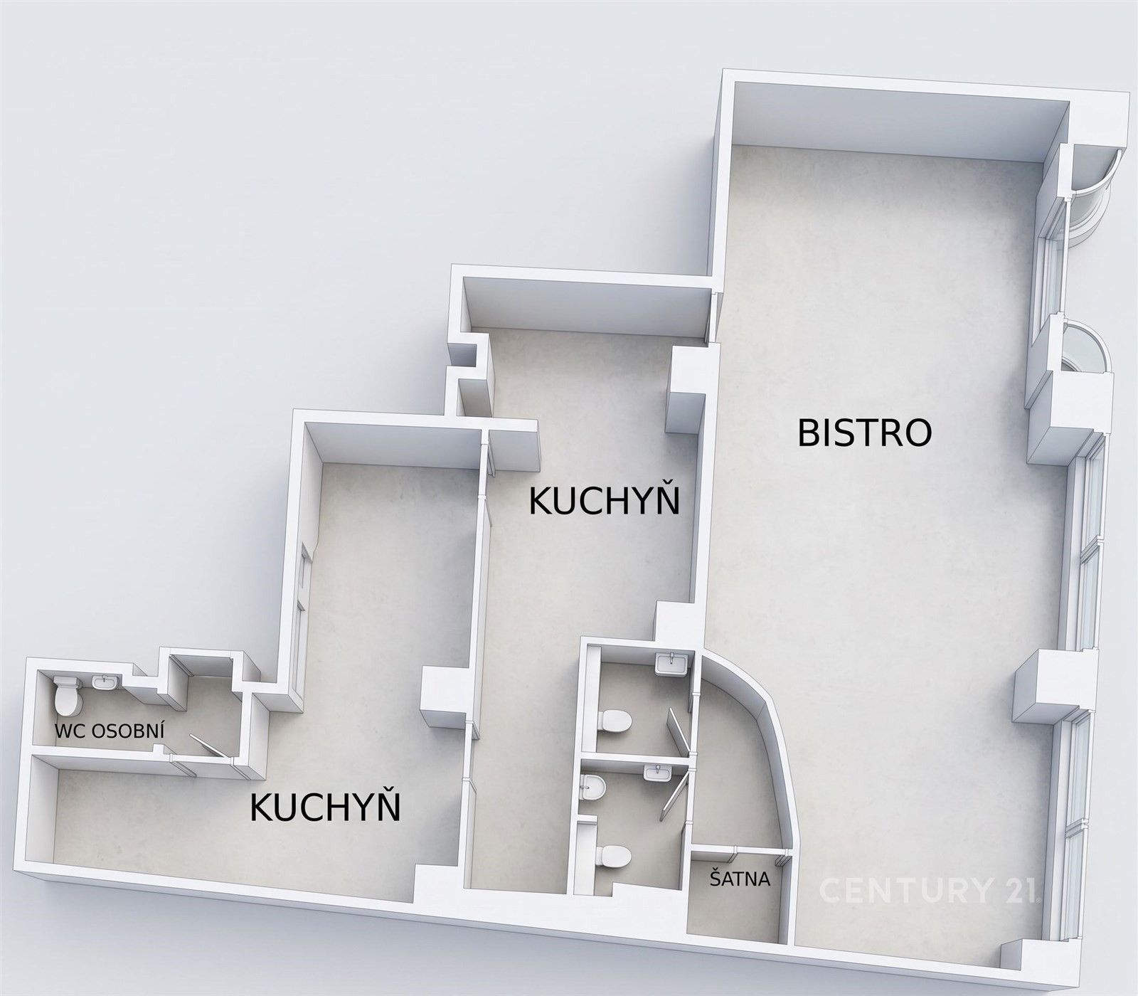 Pronájem restaurace - Nádražní 643, Ostrava Moravská Ostrava, 127 m² - 5