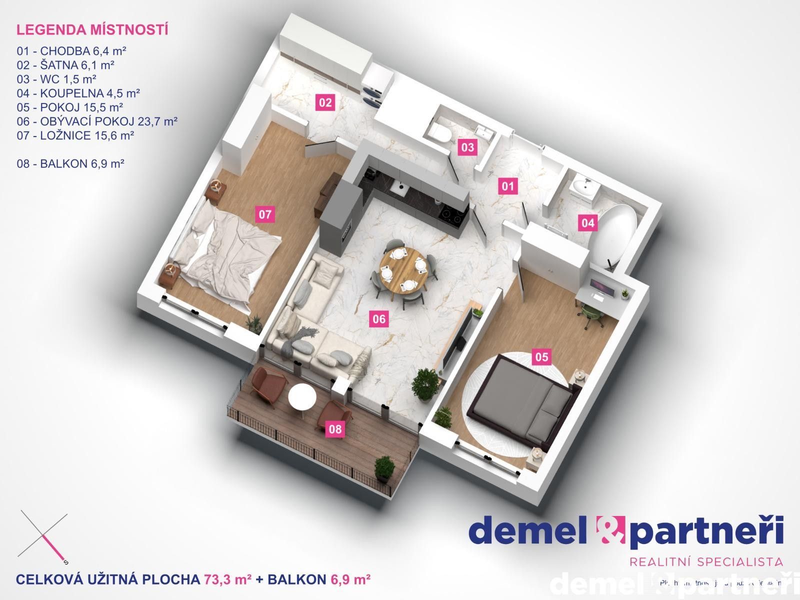 Prodej byt 3+kk - Trnitá  , Brno, 73 m² - 5