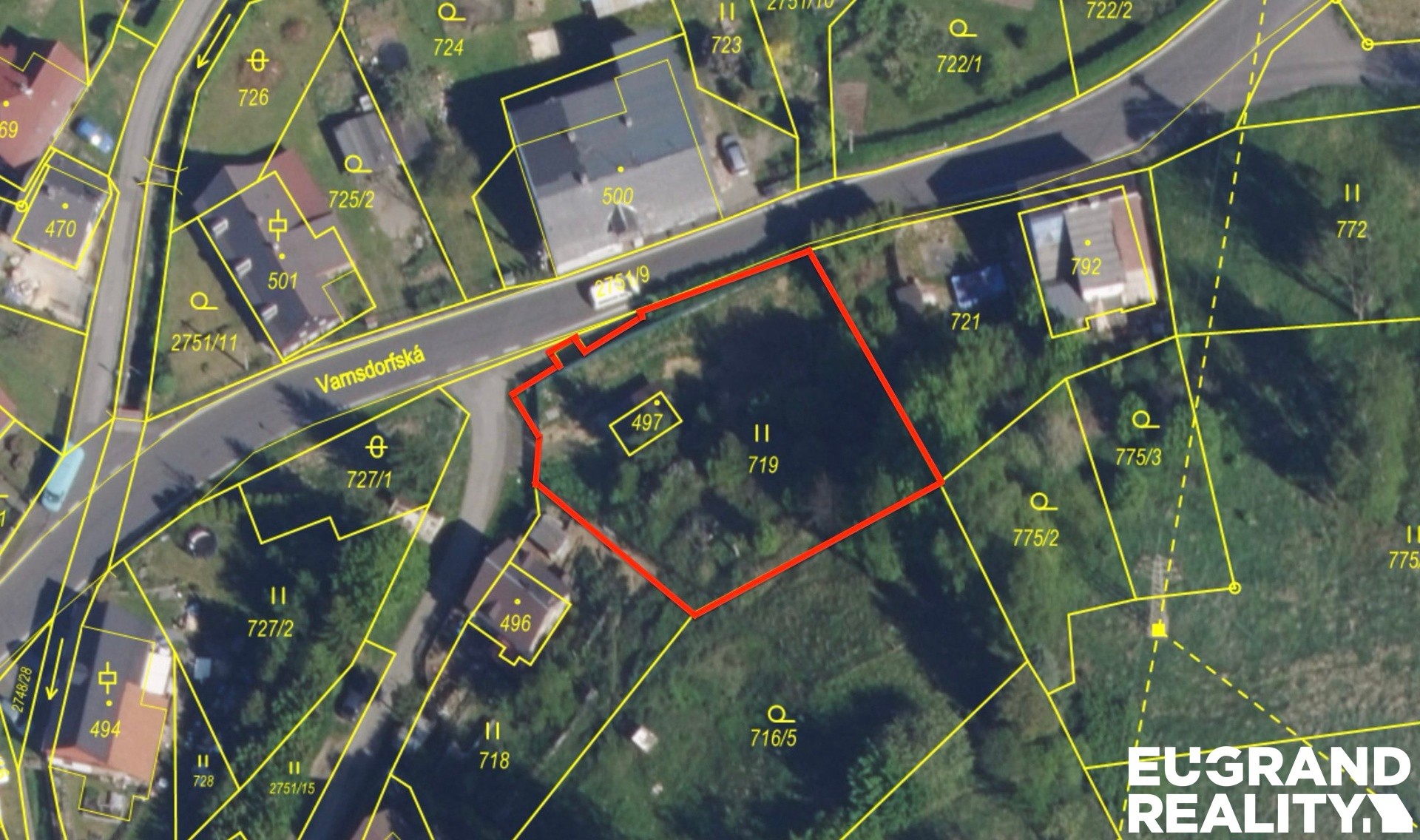 Pozemky pro bydlení, Na Náspu, Krásná Lípa, 887 m² - 1
