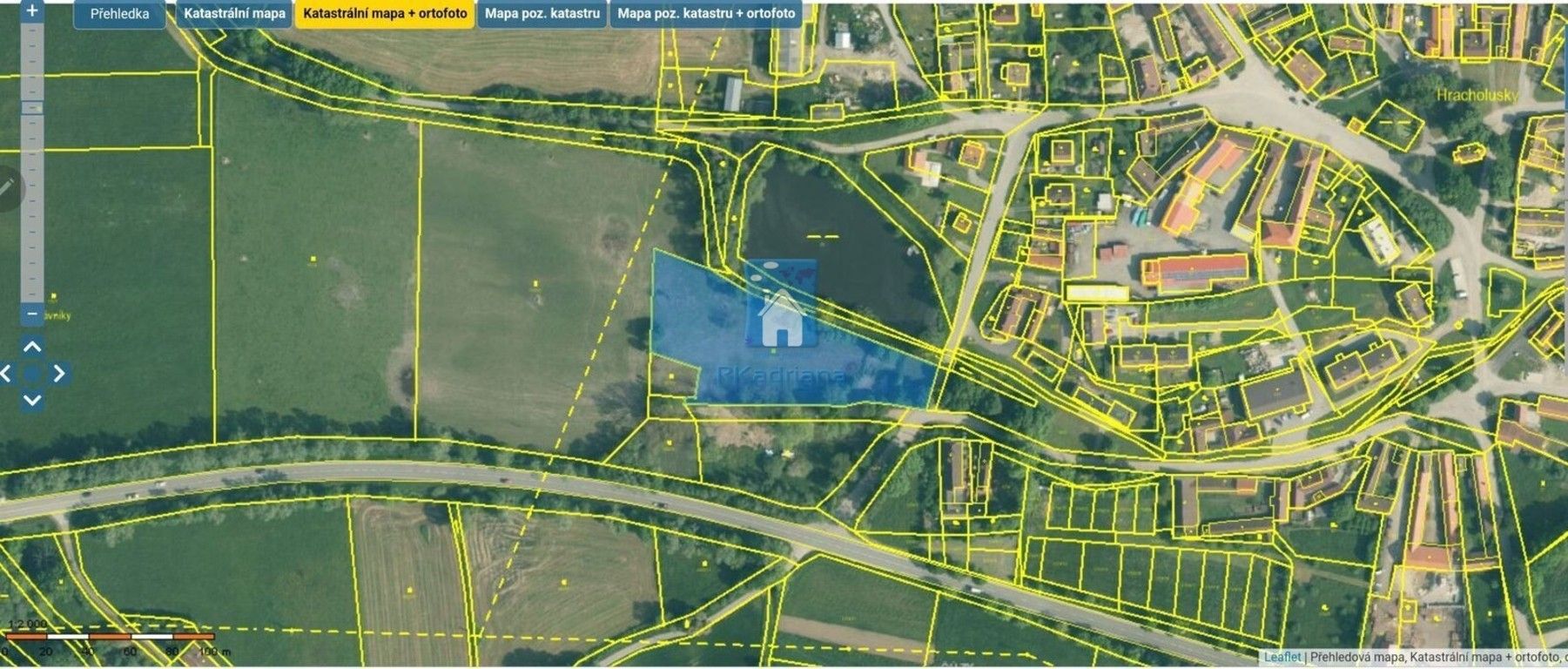 Prodej louka - Hracholusky, 6 509 m² - 1