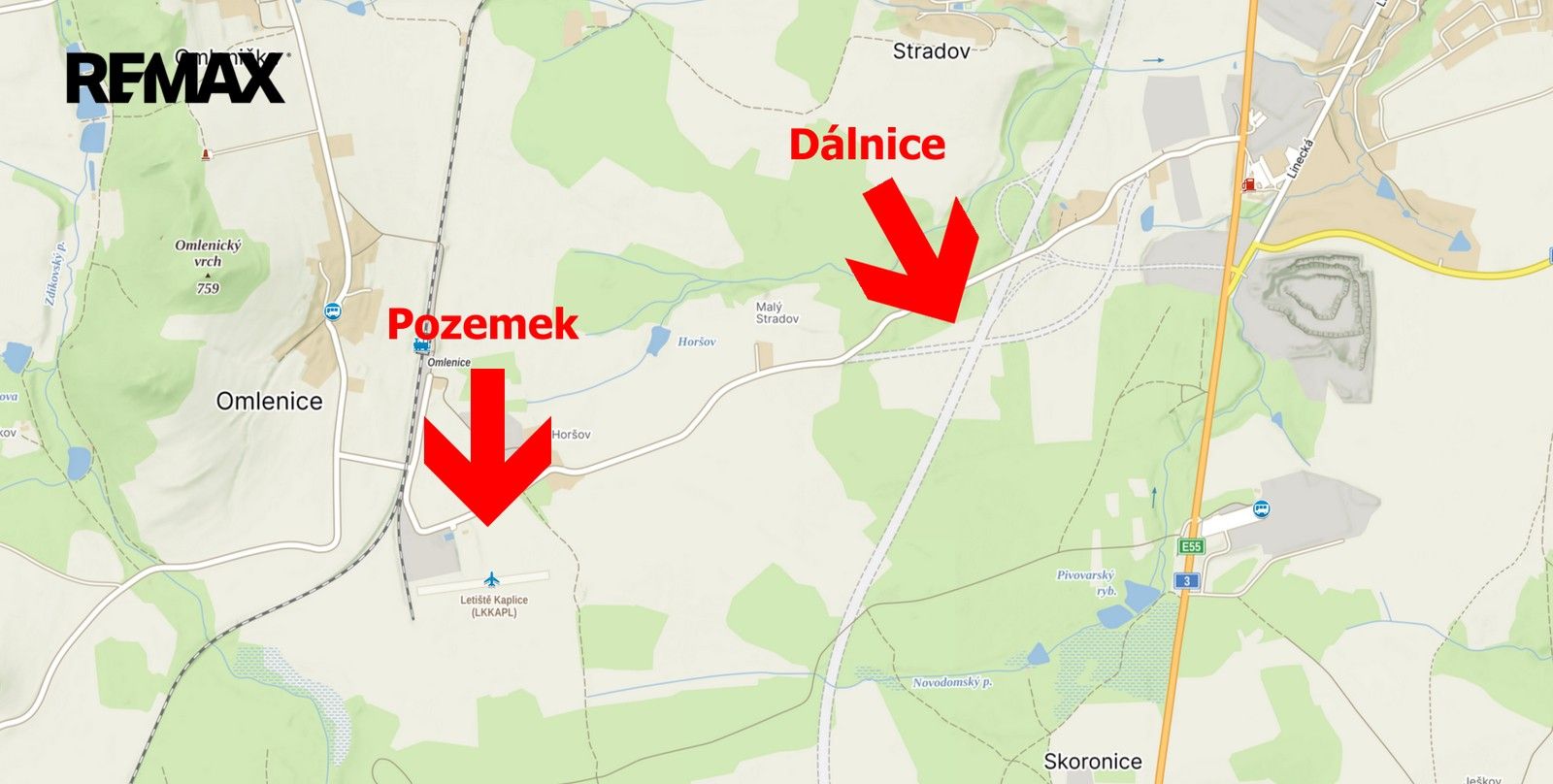 Komerční pozemek · 41 483 m² · Omlenice - 4