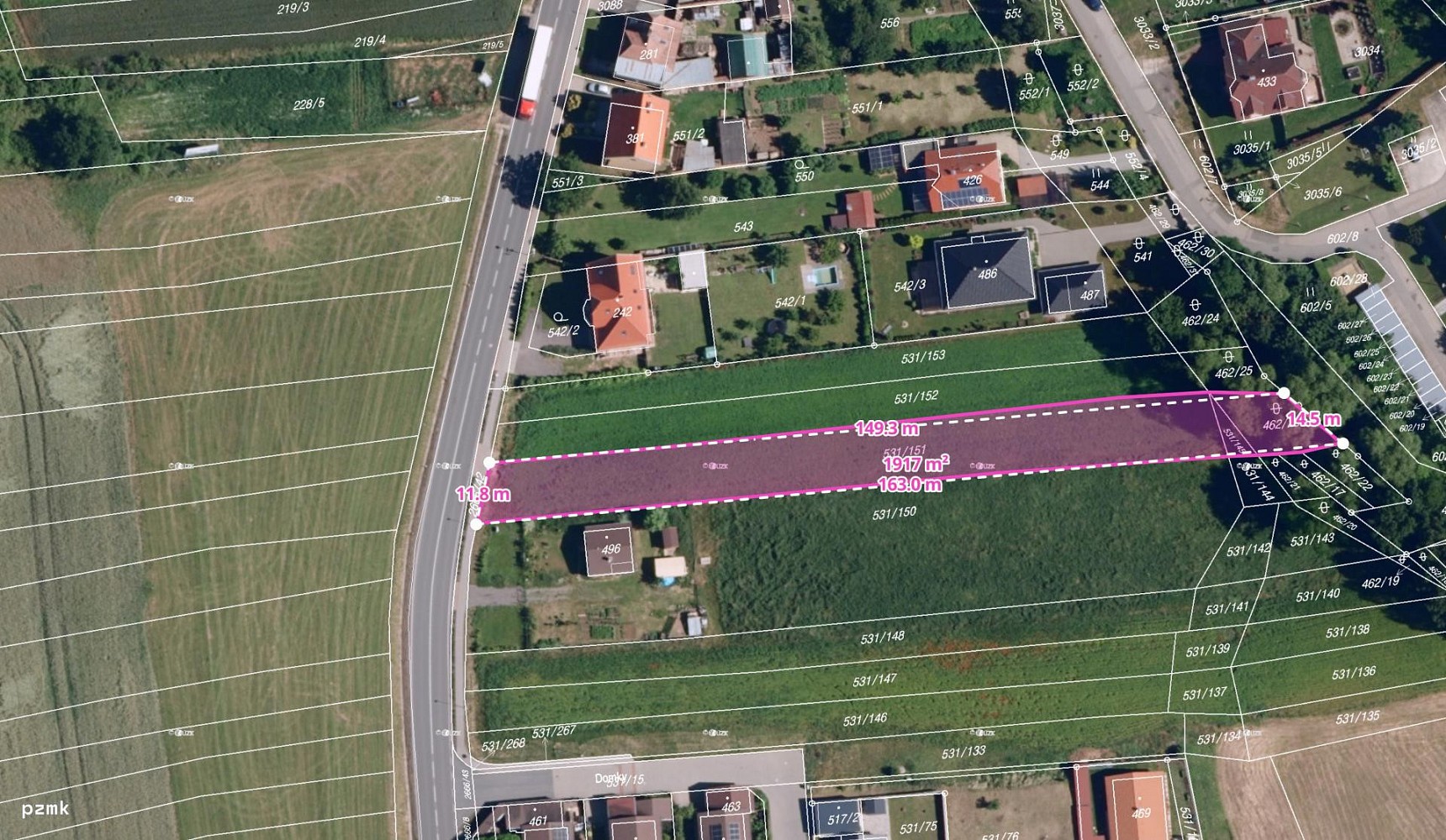Pozemek pro bydlení · Pod Knížecím, Neslovice, okres Brno-venkov - 4