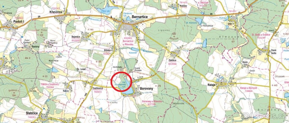 Prodej pozemek pro bydlení - Bernartice u Milevska, 398 43