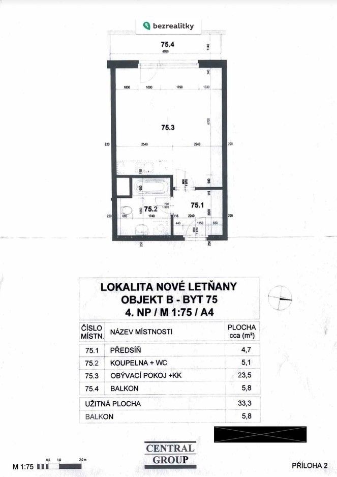 Prodej byt 1+kk - Miroslava Hajna, Praha, 34 m²
