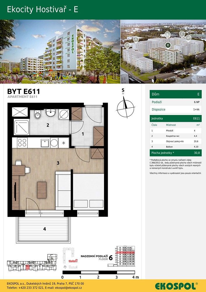 Prodej byt 1+kk - Arnošta Staňka, Praha 10 - Hostivař, 31 m² - 5