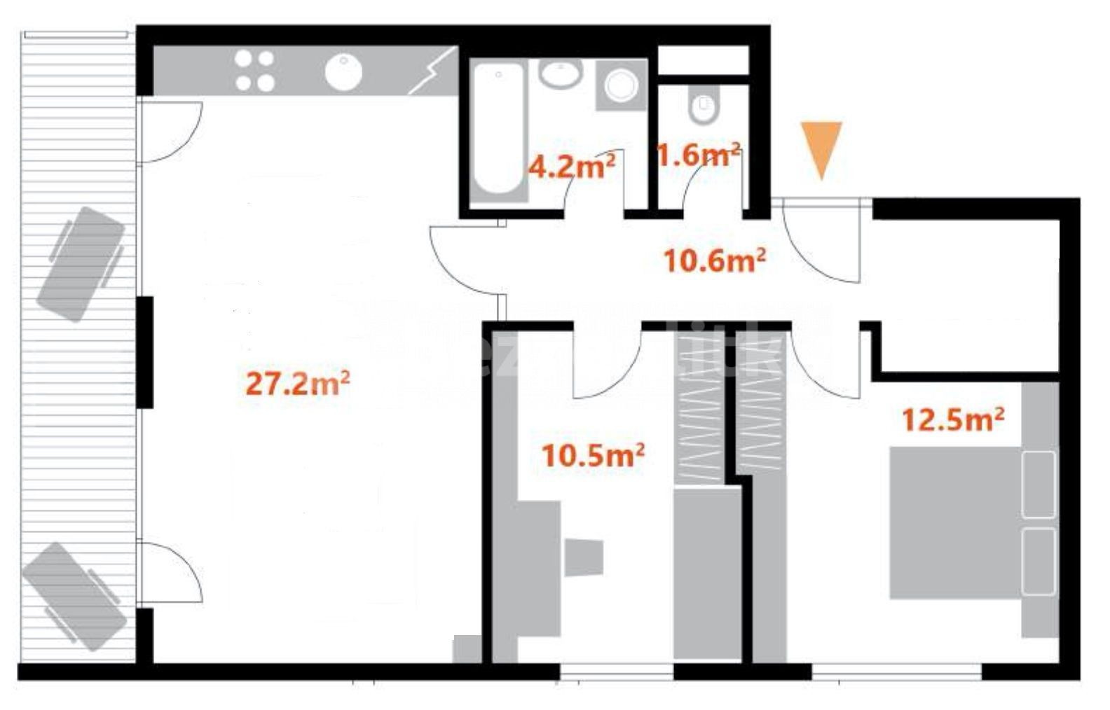 Byt 3+kk · 70 m² · V Hliníkách, Chrudim - Chrudim, Pardubický kraj - 3
