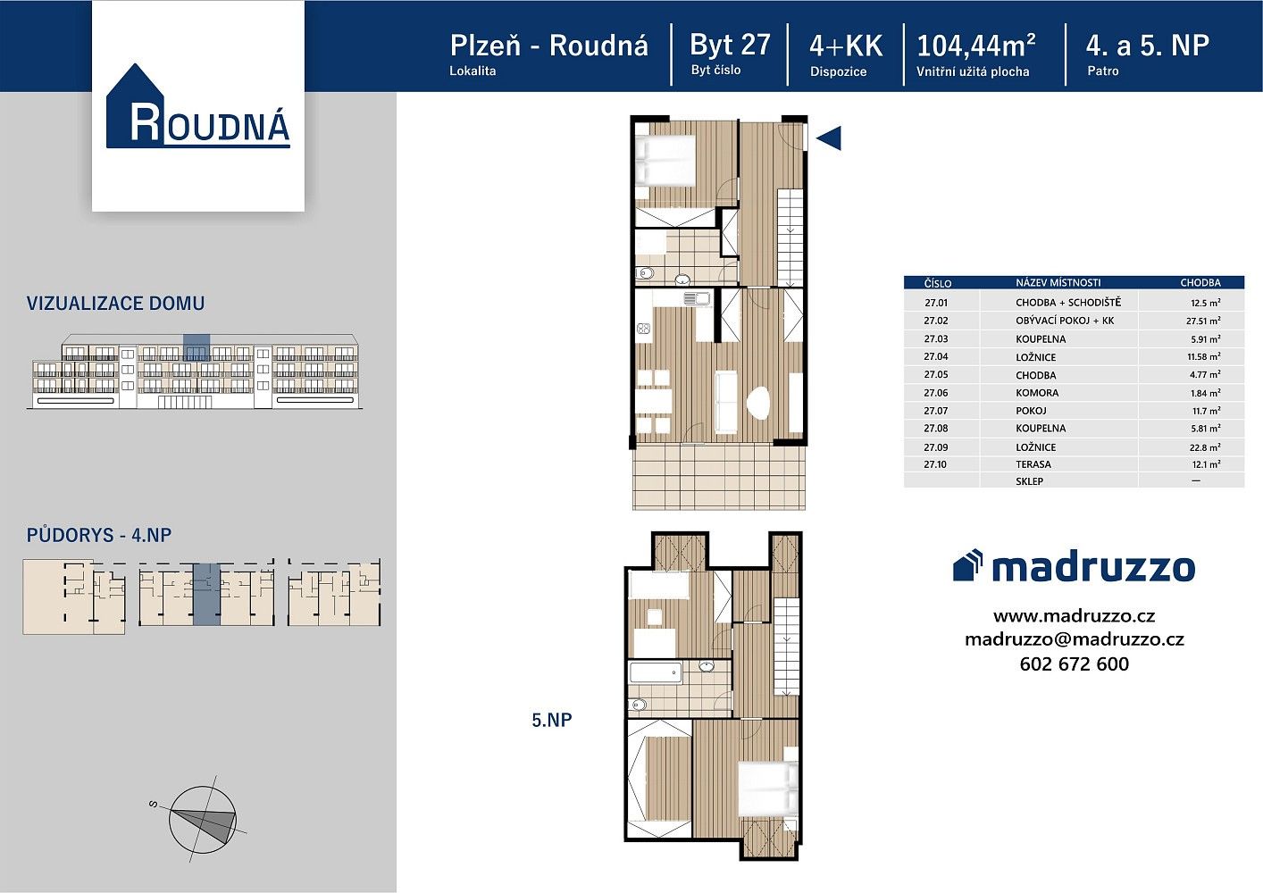 Prodej byt 4+kk - Plzeň, okres Plzeň-město, Plzeňský kraj, 104 m² - 5