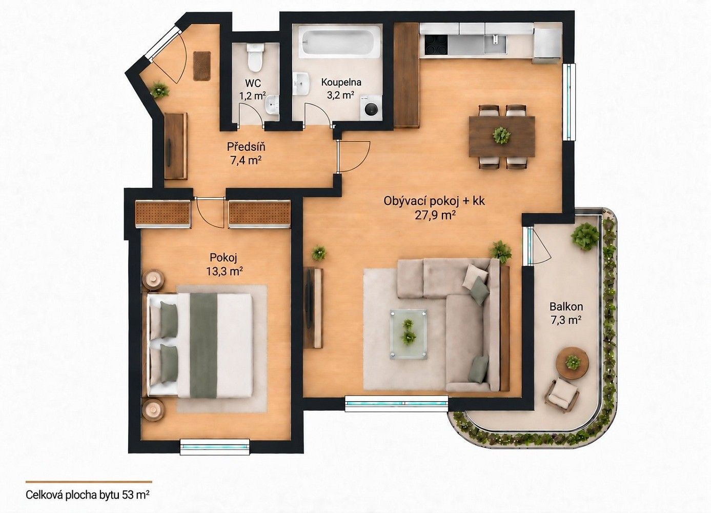 Byt 2+kk · 60 m² · Praha - Záběhlice, okres Praha 10, Hlavní město Praha - 4