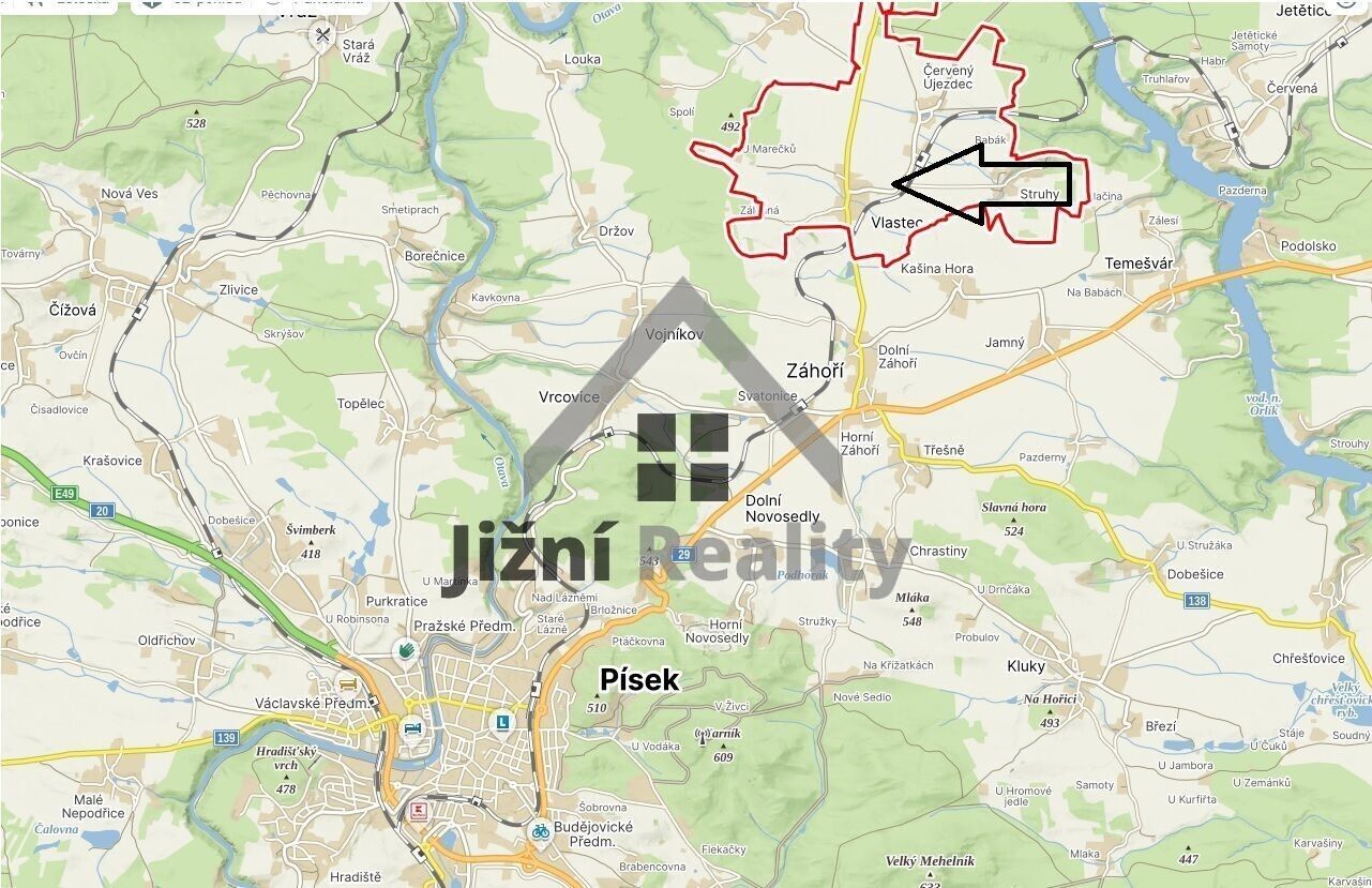 Prodej pozemek pro bydlení - Vlastec, 1 158 m² - 5