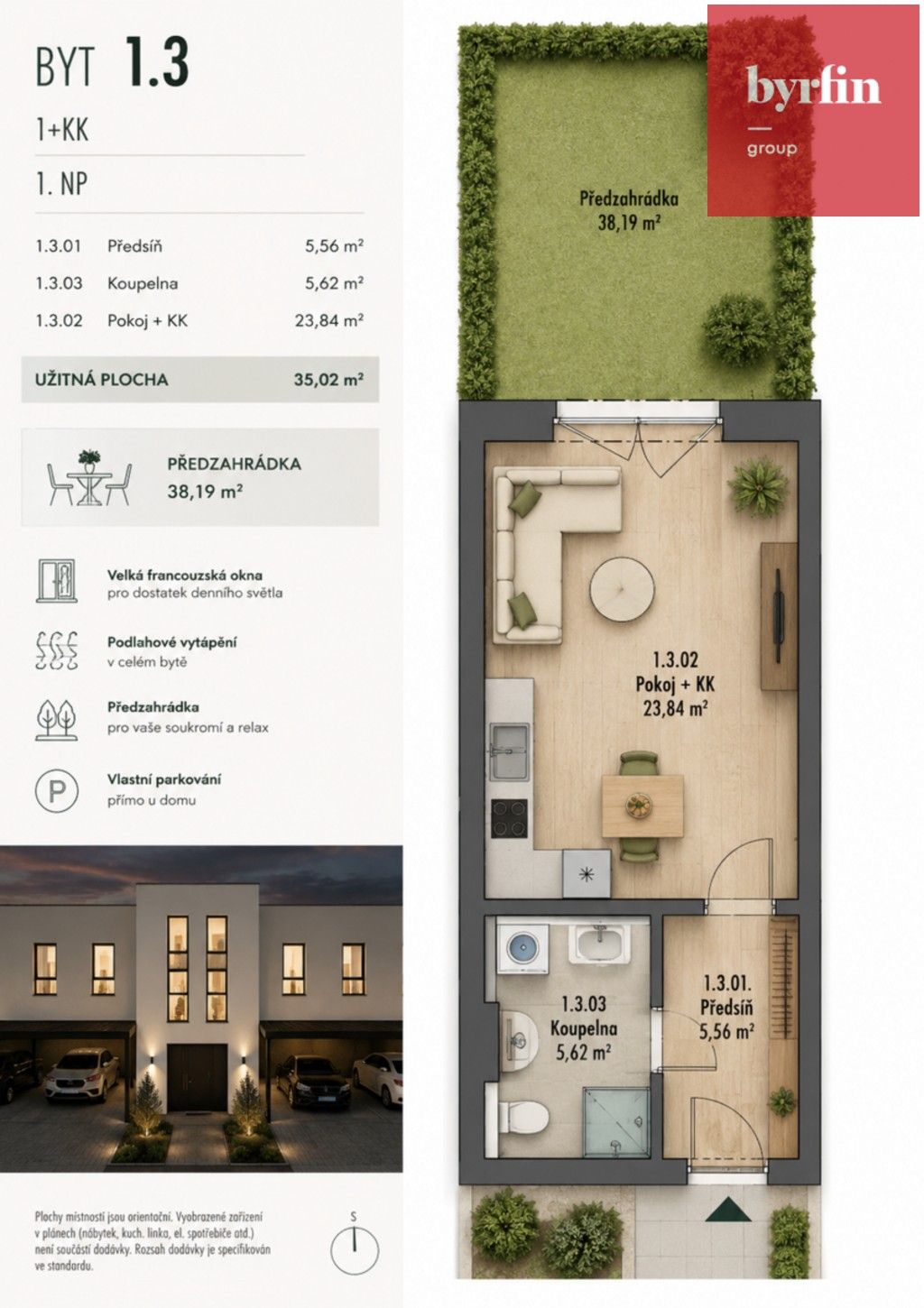 Byt 1+kk · 35 m² · Opava - 3