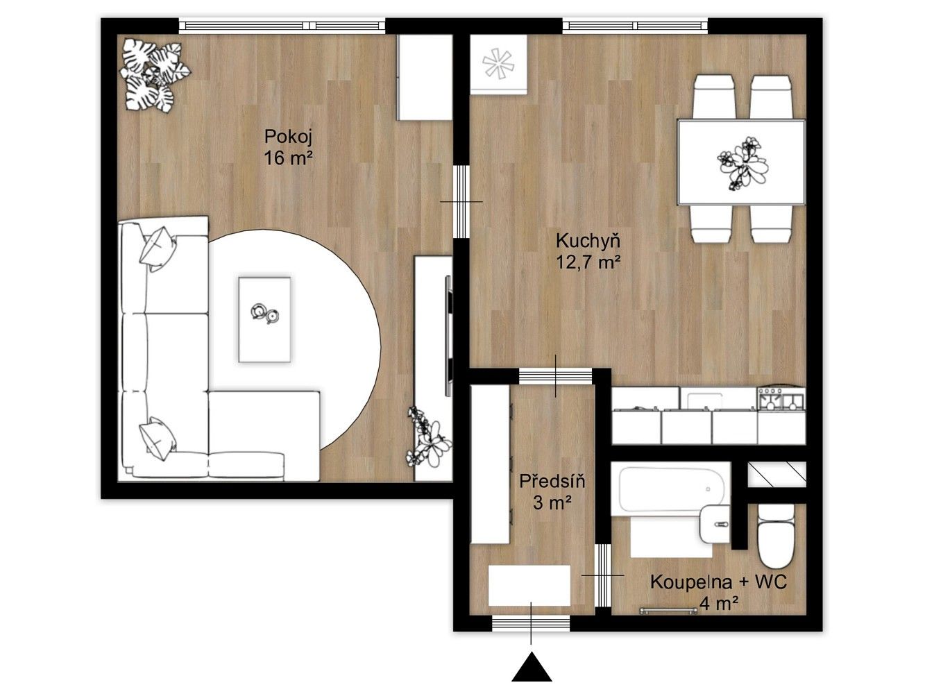 Byt 1+1 · 34 m² · Nový Bor, okres Česká Lípa, Liberecký kraj - 2