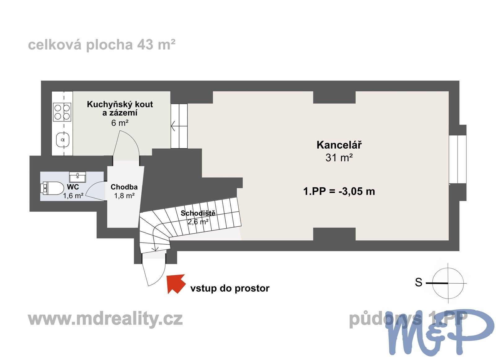 Kancelář · 43 m² · Brněnská, Jihlava - 3