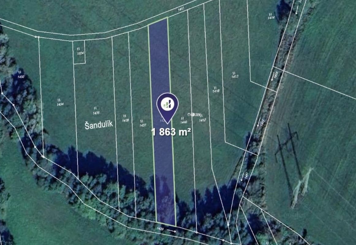 Louky, Lanžov, 1 863 m²