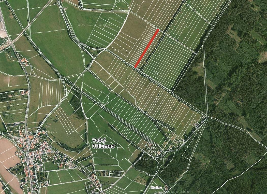 Zemědělské pozemky, Velký Chlumec, 1 960 m² - 2