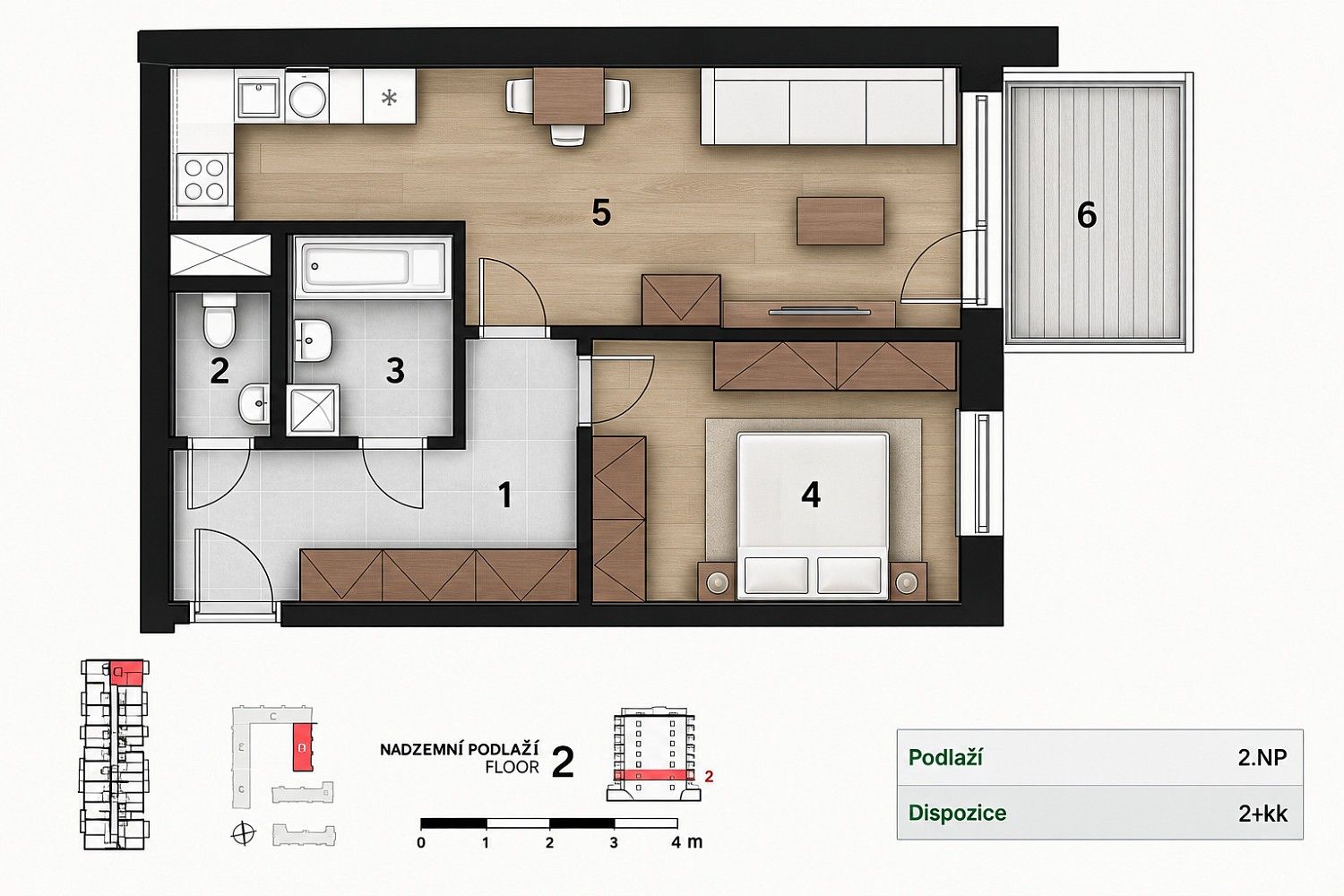 Prodej byt 2+kk - U továren, Praha 10 - Hostivař, 48,5 m² - 5