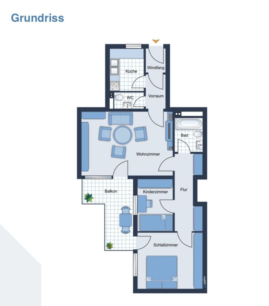 2+kk, Landsberger Str. 431 München Pasing Bayern 81241, 74 m² - 1