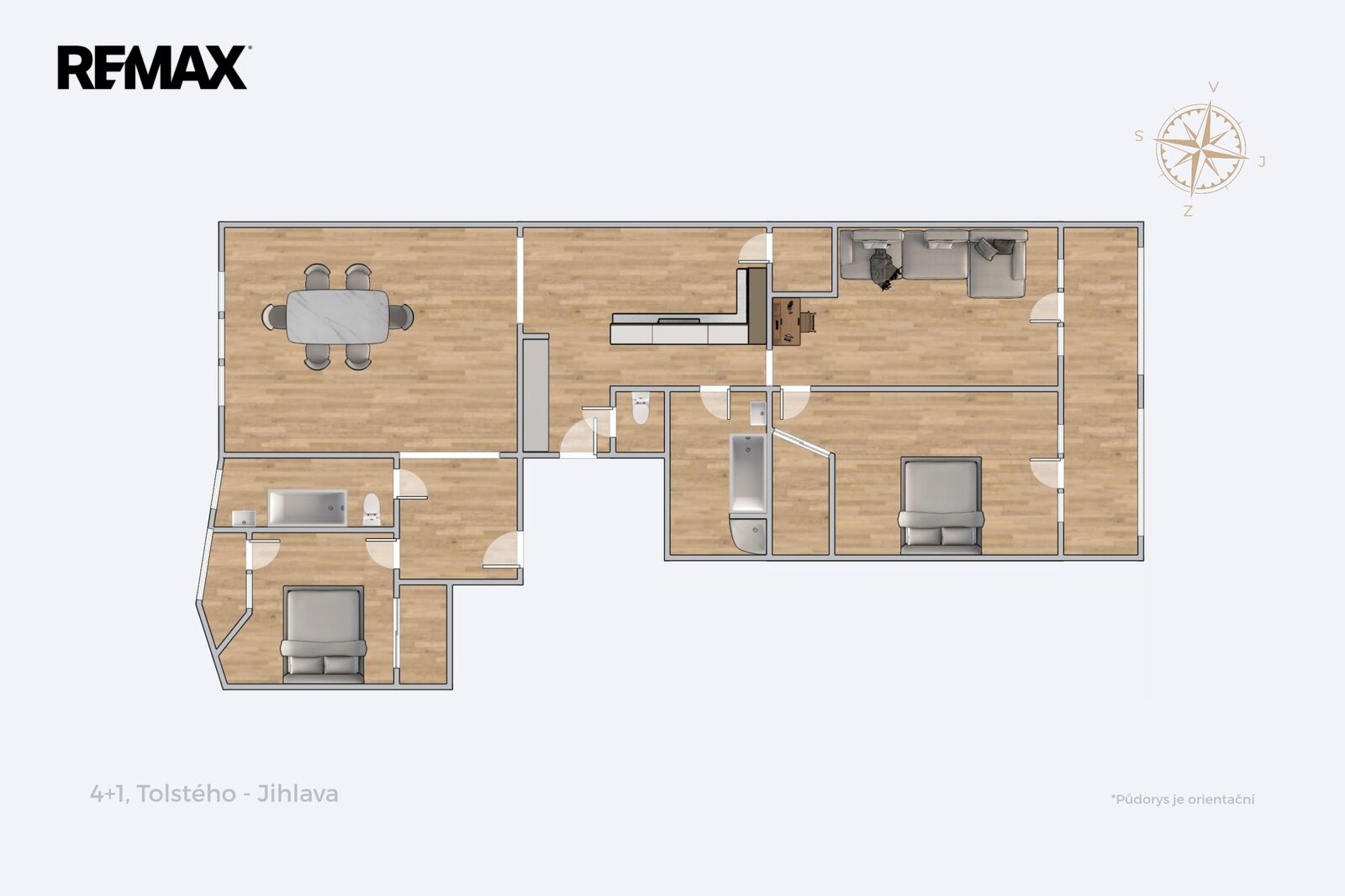 Byt 2+kk · 74 m² · Tolstého 1567, Jihlava - 3