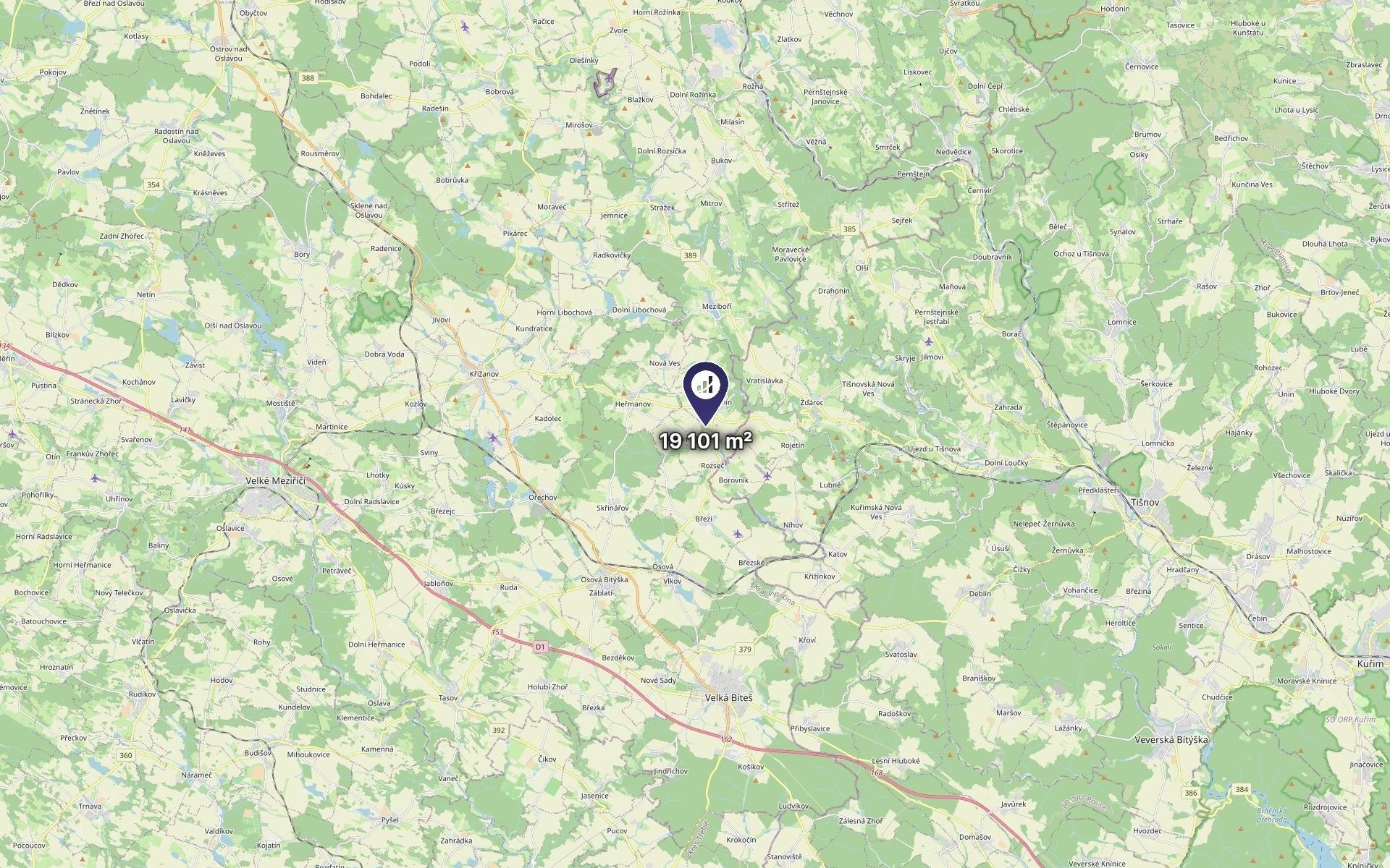Les · 19 101 m² · Rozseč - 3