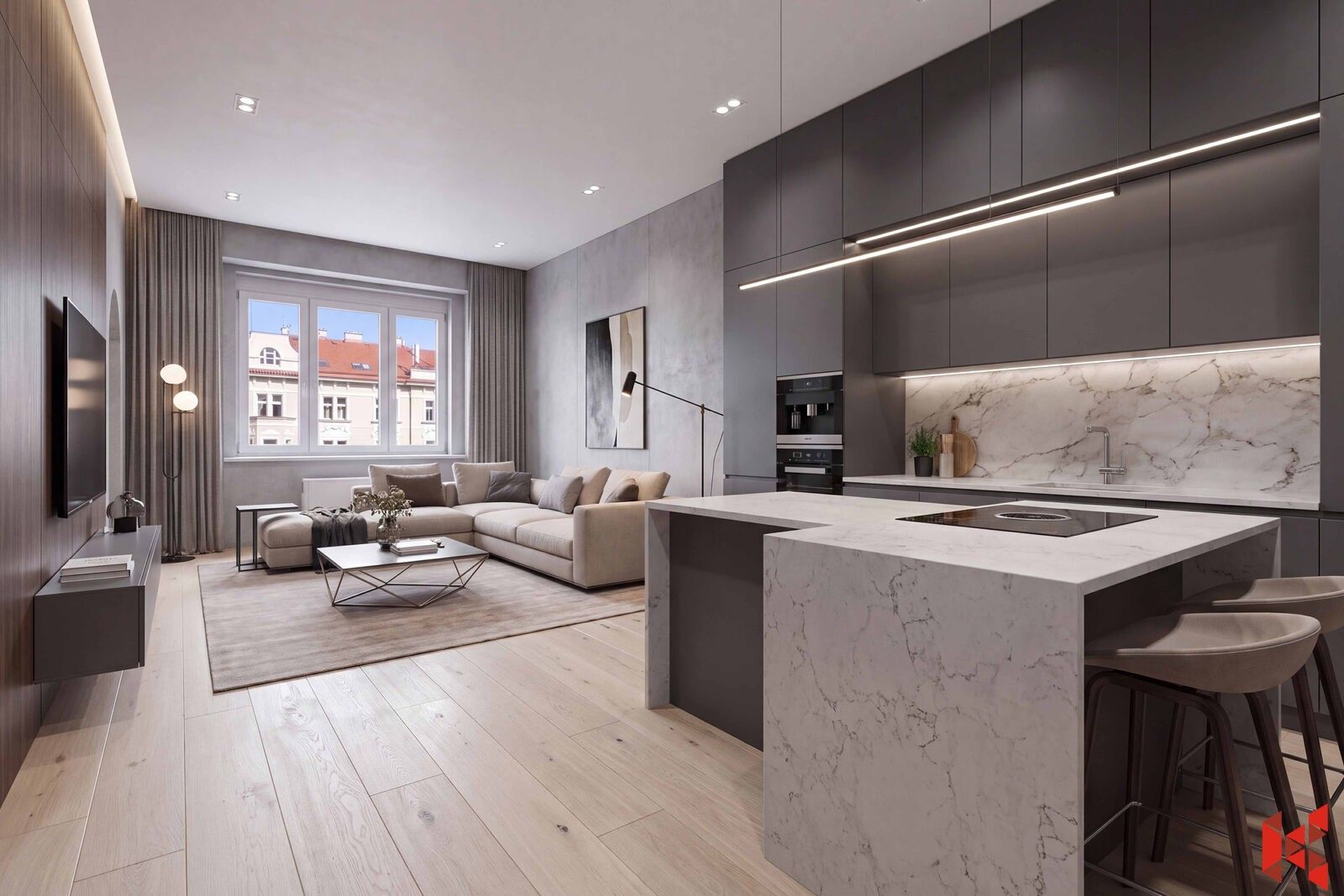 2+kk, Veletržní 826, Praha Holešovice, 55 m² - 1
