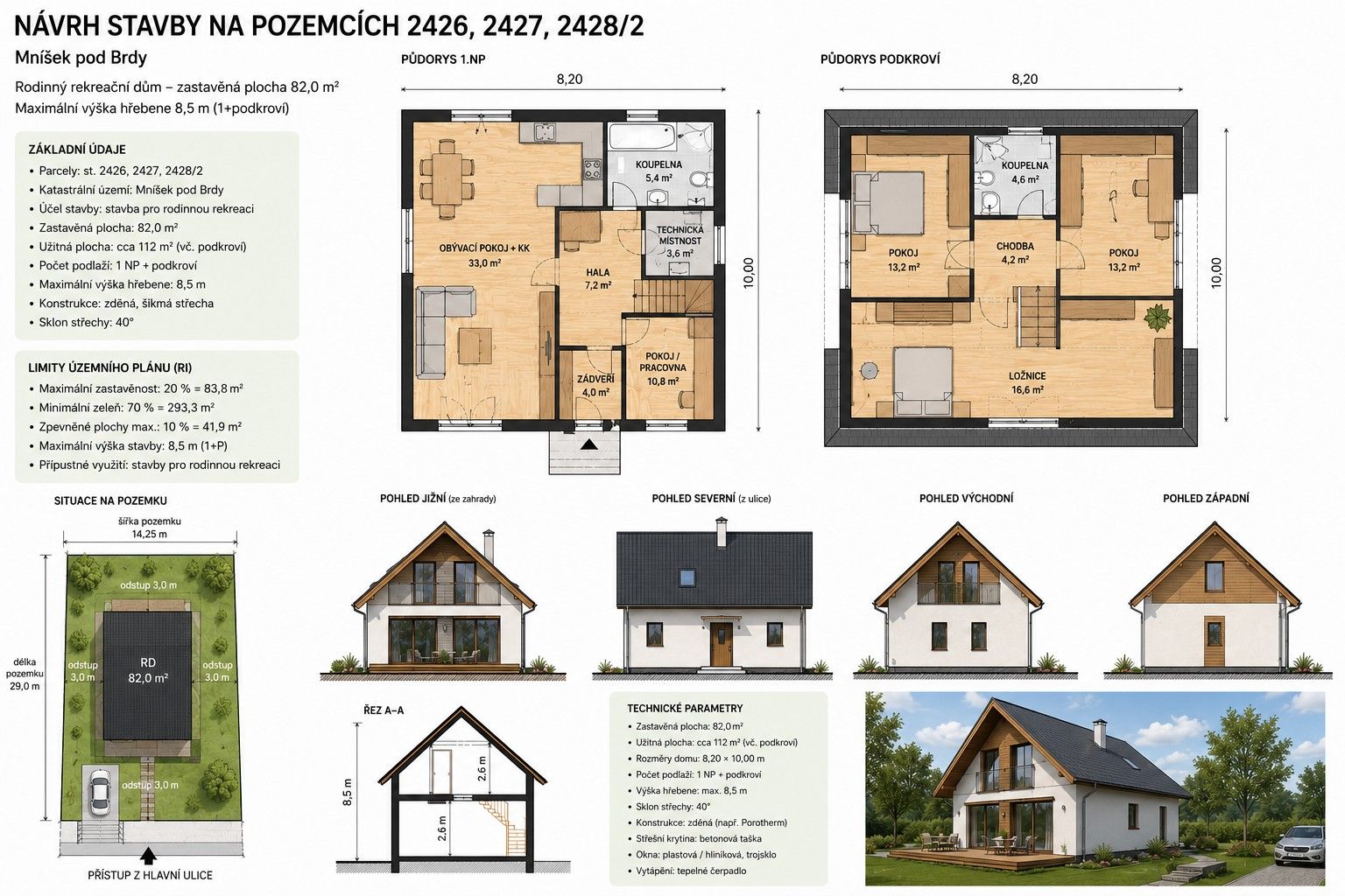 Chaty, Mníšek pod Brdy - Mníšek pod Brdy, Středočeský kraj, 27 m² - 2