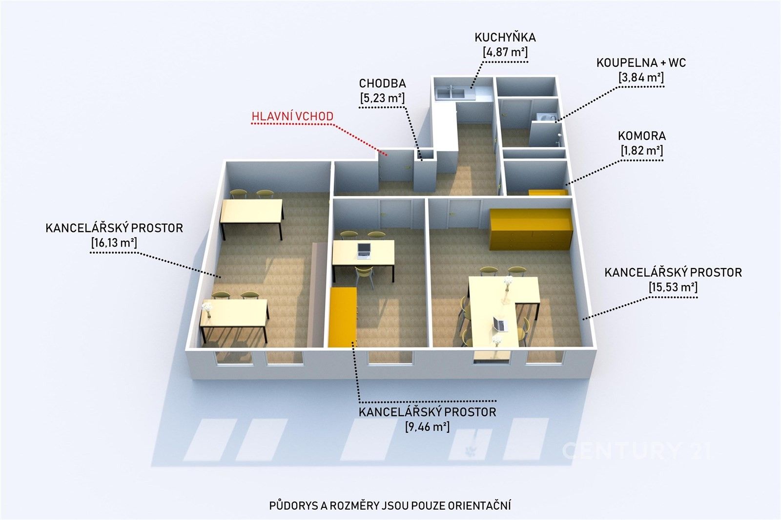 Pronájem kancelář - Bezručova, Plzeň Vnitřní Město, 59 m² - 5