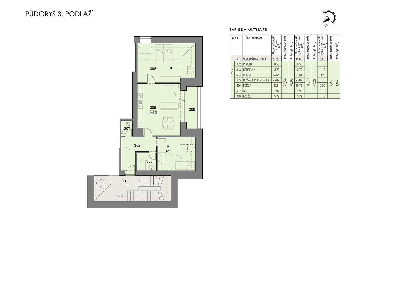 Prodej byt 3+kk - Rozkošská, Havlíčkův Brod, 73 m²