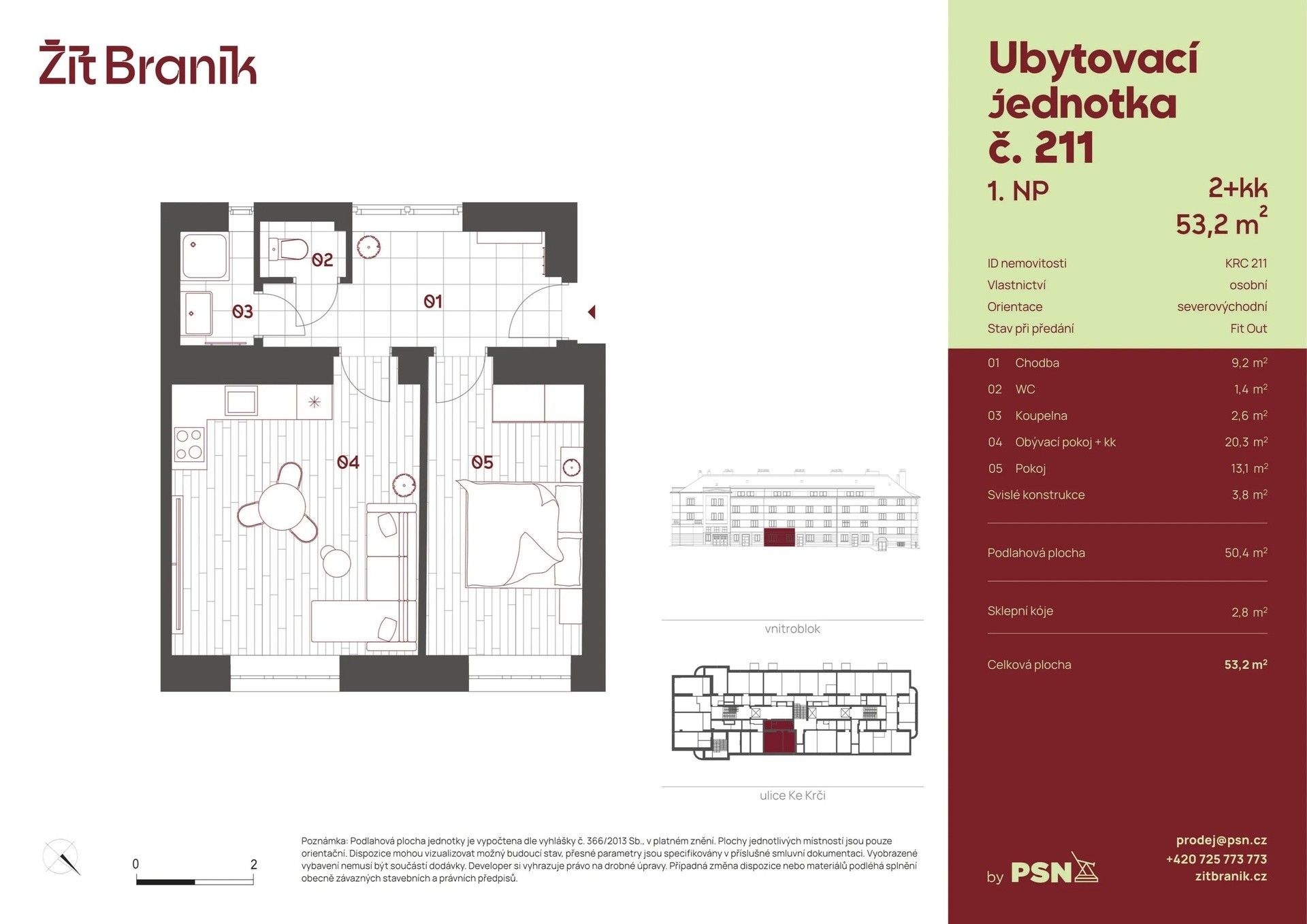 2+kk, Ke Krči, Praha, 47 m² - 2