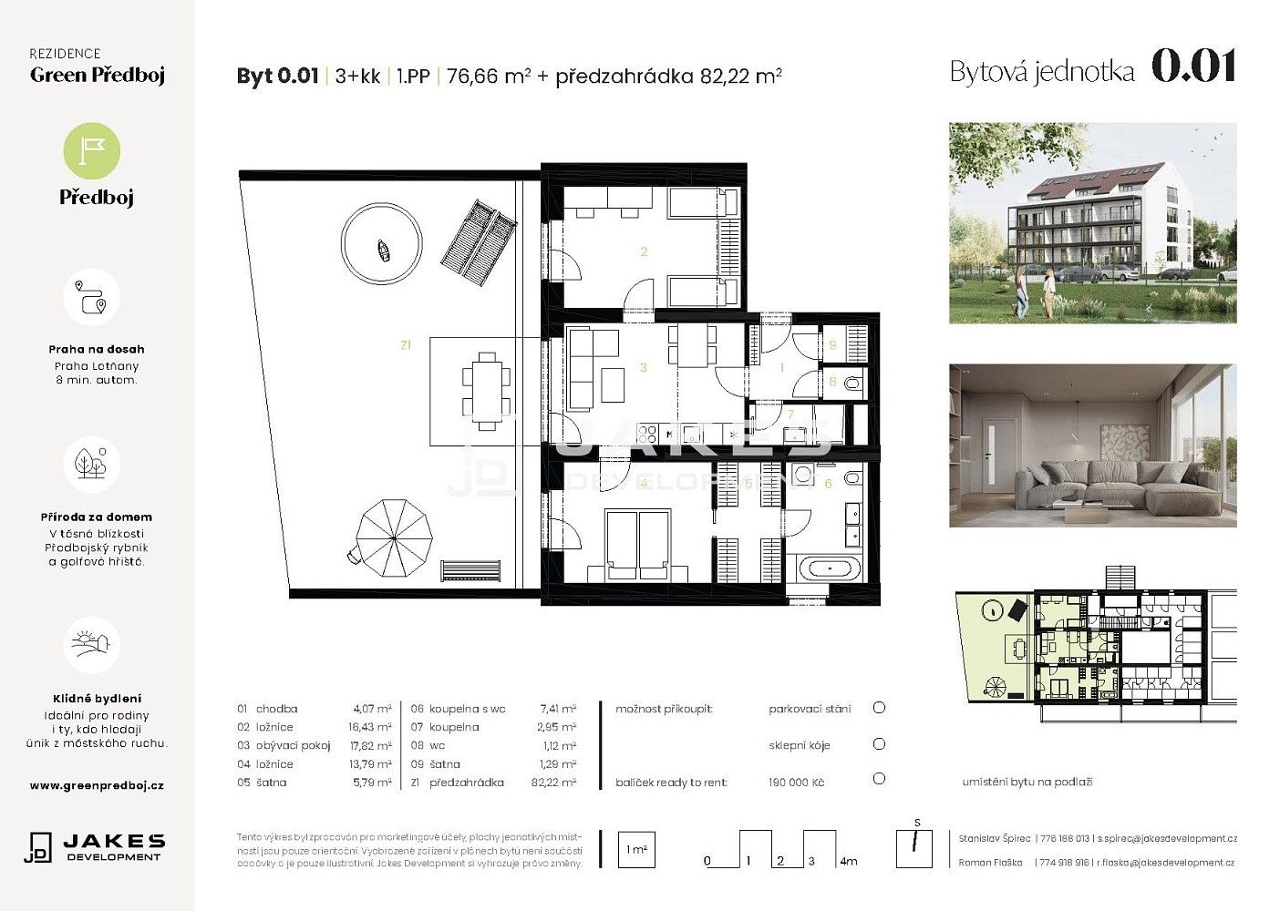 Prodej byt 3+kk - Předboj, okres Praha-východ, Středočeský kraj, 77 m² - 2