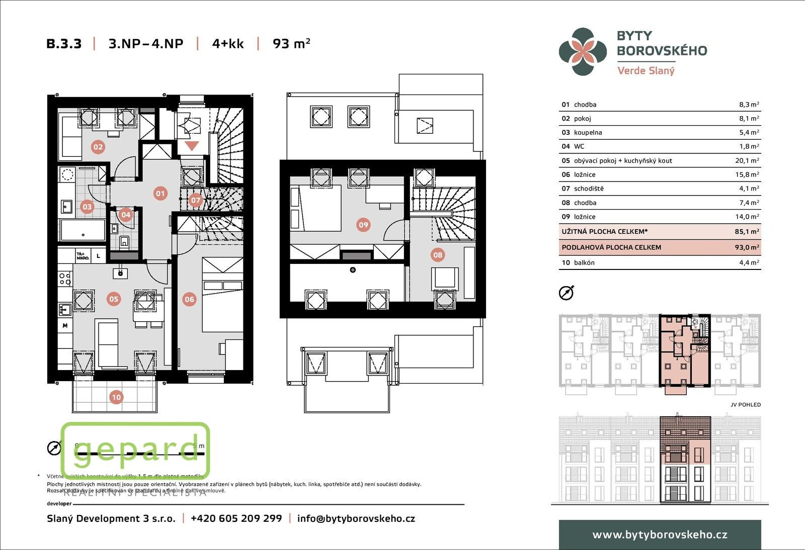 4+kk, K. H. Borovského 261, Slaný Kvíček, 85 m² - 2